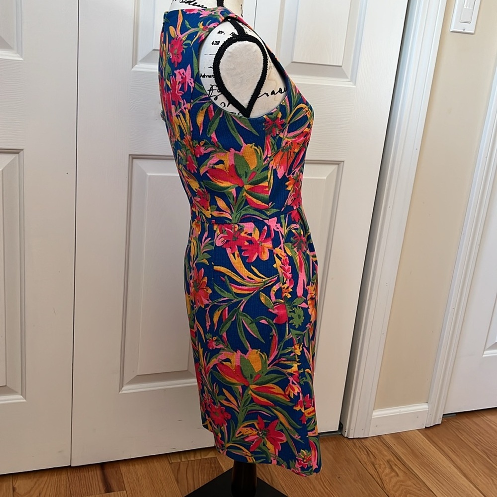 J Crew Tropical Floral Shift Dress Sz 0 - Picture 5 of 9